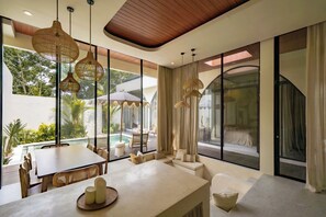 Villa, 3 Bedrooms, Pool View | Living area | 43-inch Smart TV with digital channels - Casa Coco Pererenan (Canggu)