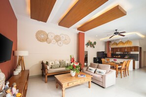 Biệt thự Deluxe, hồ bơi riêng | Khu phòng khách