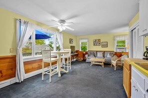 TV, fireplace - Serene Retreat with Cove Views (Eastham)