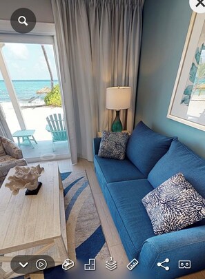 Living area - Extremely Discounted Beach Villa at Morritt’s Tortuga Club: Dec 14-21! (Colliers)