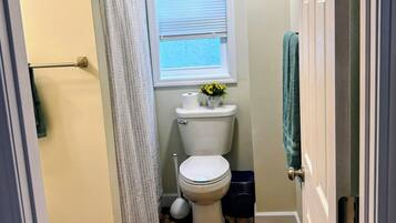 SĂšche-cheveux, serviettes fournies, savon, papier toilette