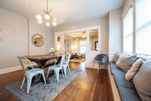 Family House, Balcony | Living area | 50-inch Smart TV with digital channels