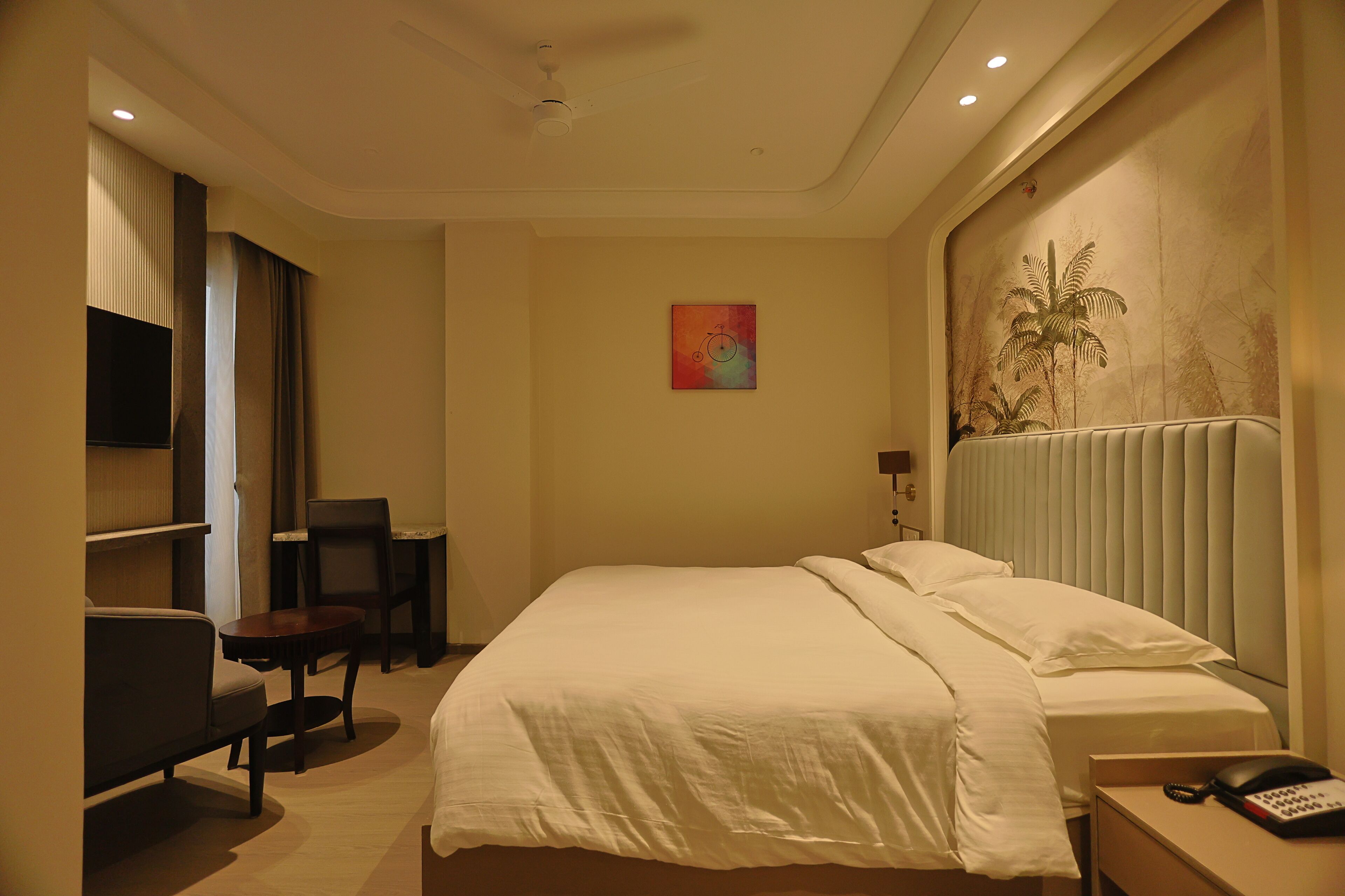 Deluxe dubbelrum | Skrivbord, arbetsyta för laptop och gratis wi-fi