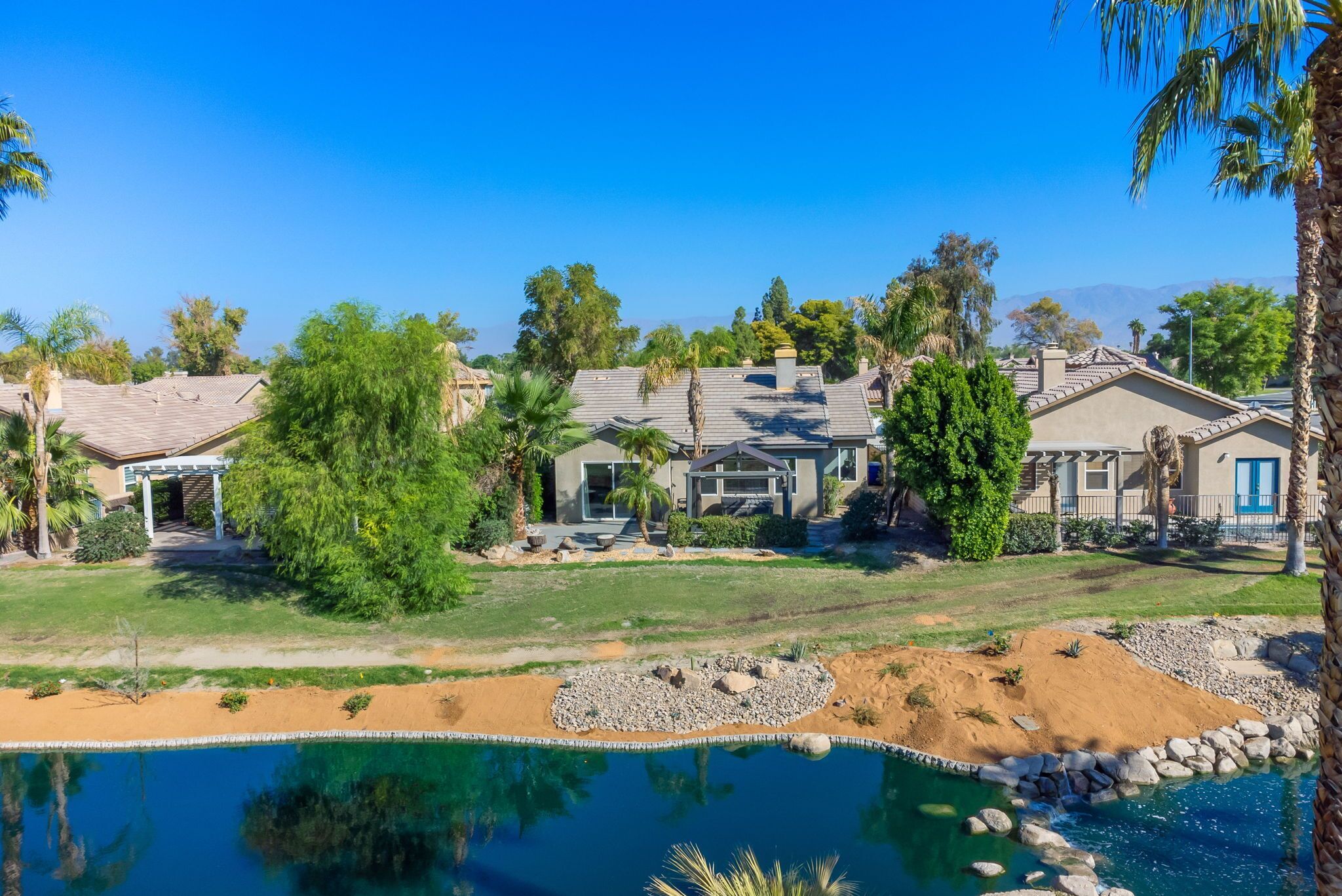 Outdoor banquet area