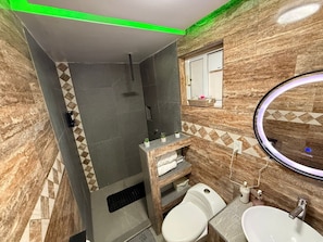 Towels, soap, toilet paper