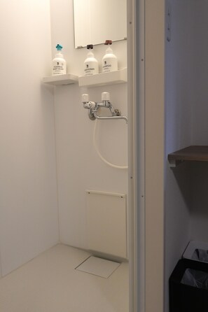 Comfort Triple Room, 1 Double Bed with Sofa bed, Non Smoking, Private Bathroom | Bathroom | Free toiletries, hair dryer, towels, soap - AOMUGI RYOKAN (Tokyo)