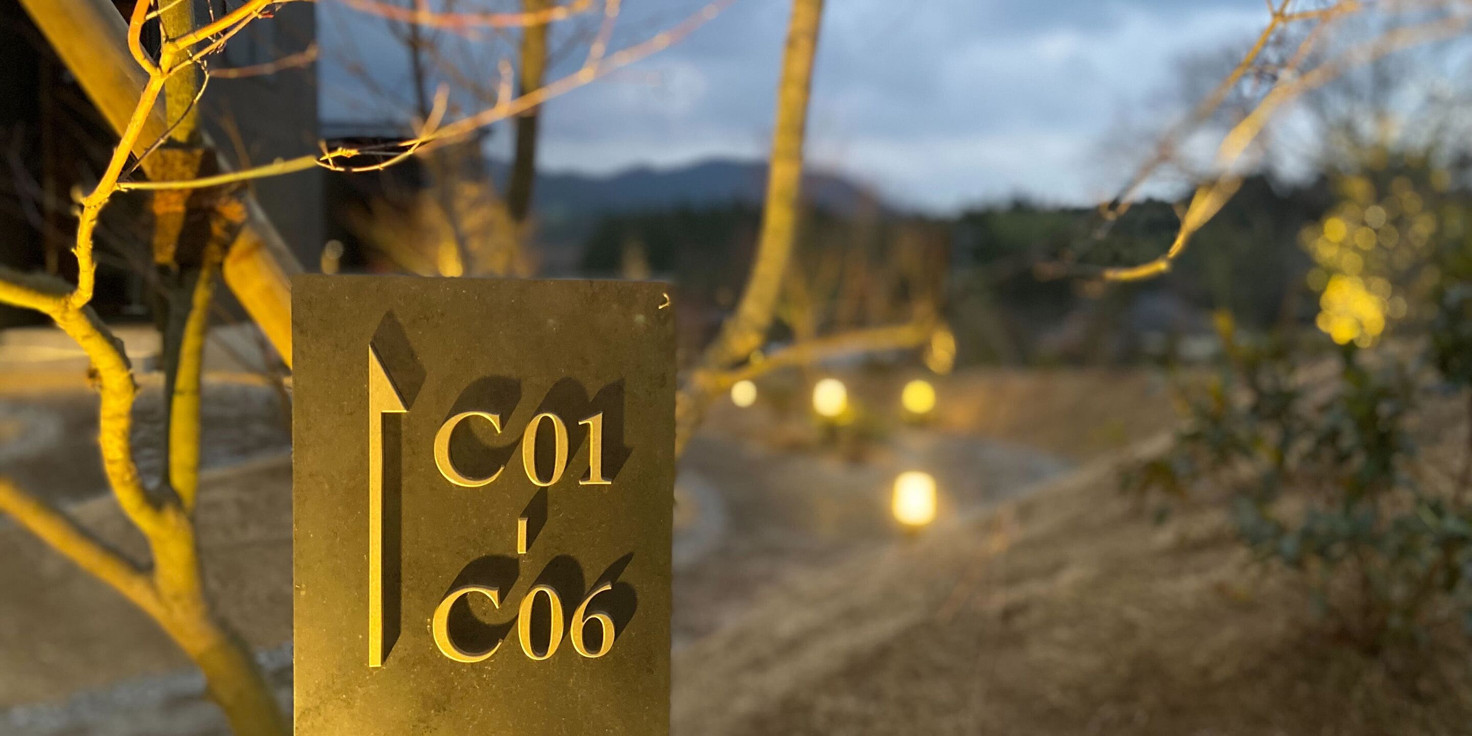 Señal direccional que indica una ruta con los códigos 'C01' y 'C06'.