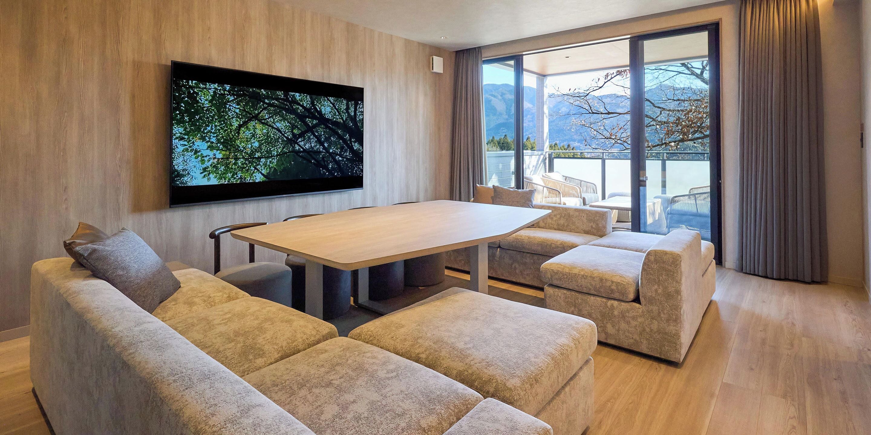 60-inch flat-screen TV with digital channels