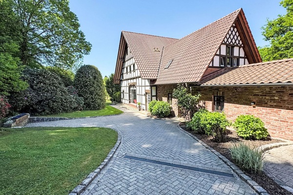Strauch, Dach, Estate, Auffahrt, Garten, Hütte, Backstein, Landscaping, Flagstone, Design