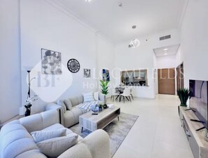 Living area - G06-Bloomfields Spacious 1Br Ansam (Abu Dhabi)