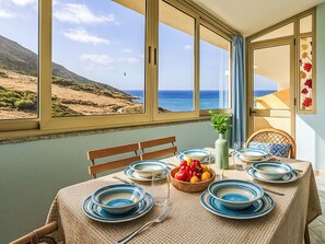 Dining - Nice apartment for 5 guests with A/C, WIFI, TV and patio (Valledoria)