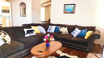 Smart TV, fireplace, video games, books