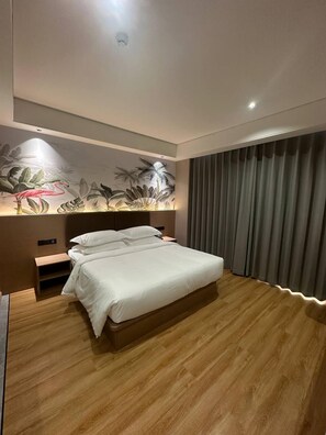 Deluxe Double Room, City View | Desk, laptop workspace, blackout drapes, iron/ironing board - BCN Barna Hotel (Ta Khmau)