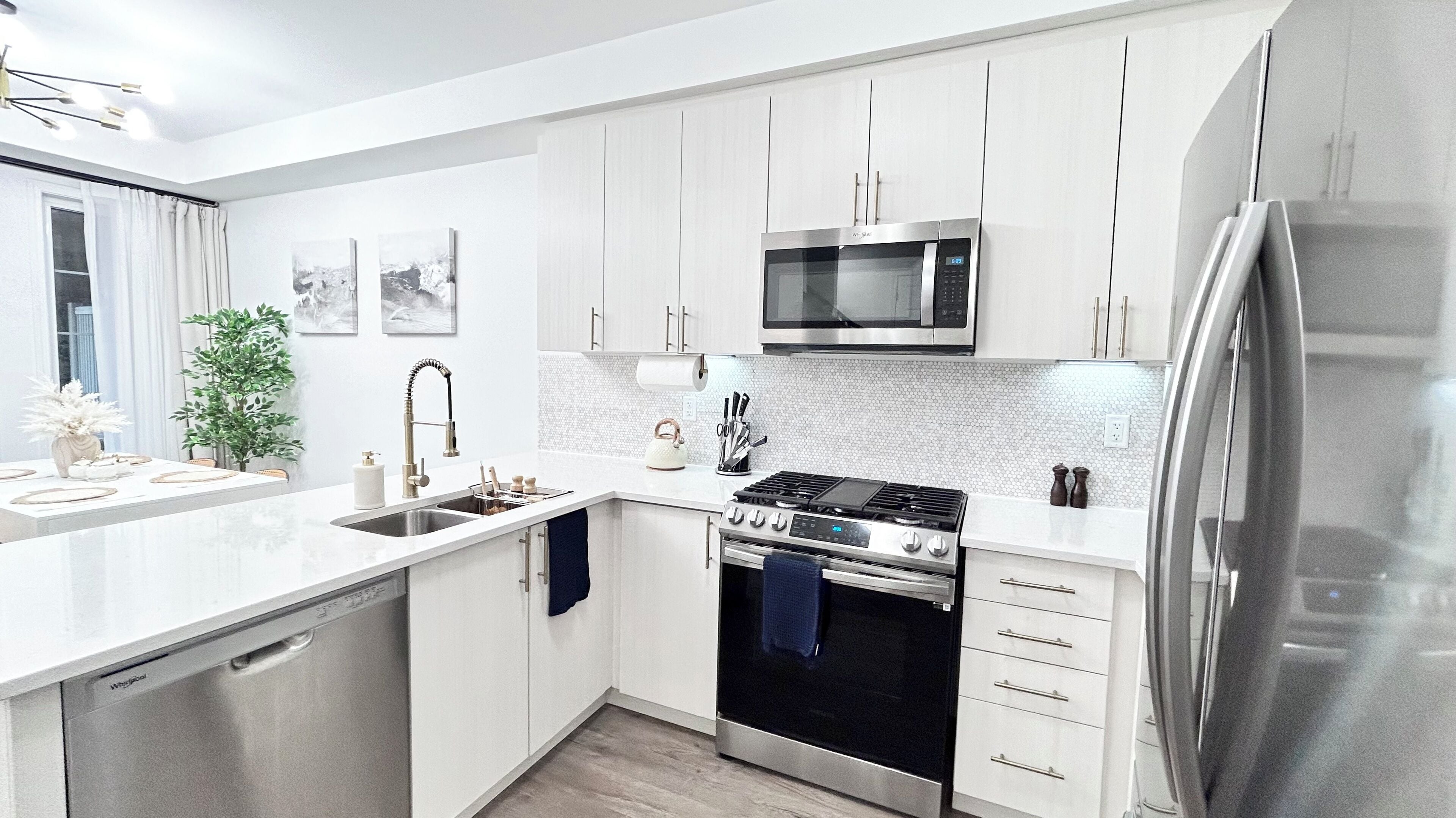 Microwave, oven, stovetop, dishwasher