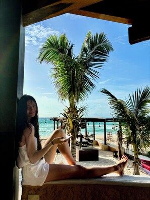 Property grounds - Beachfront 3 Bdrs. Villa Apartment, Private Beach, Chef, Pool, Kayaks, Wi-Fi (Playa del Secreto)