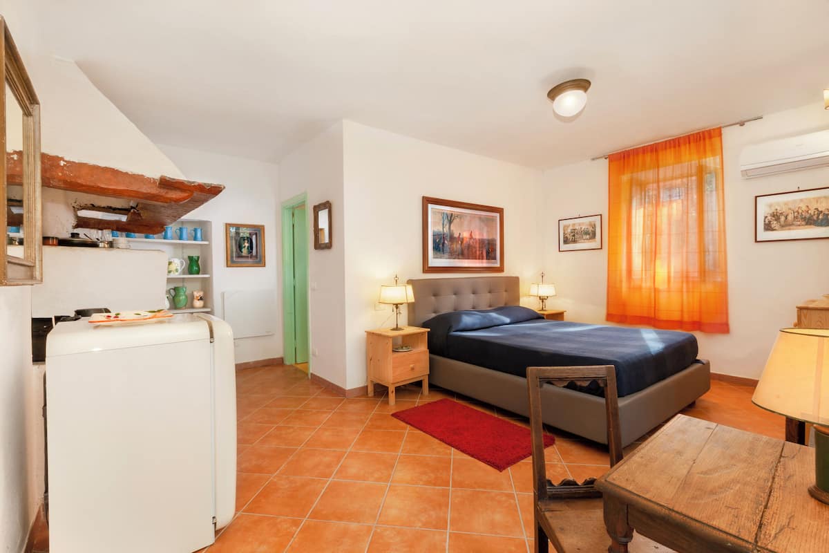 Apartamento conforto, vista para o jardim | Cortinas blackout, quartos à prova de som, ferros/tábuas de passar roupa