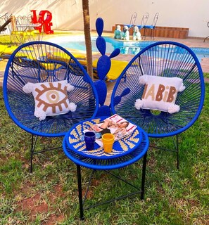 Pool - Maison Malau & Phil, Dog-Friendly, 3 Bohemian Chic Guest Rooms in Marrakech. (Marrakech)