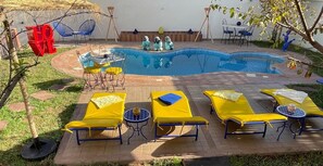 Pool - Maison Malau & Phil, Dog-Friendly, 3 Bohemian Chic Guest Rooms in Marrakech. (Marrakech)