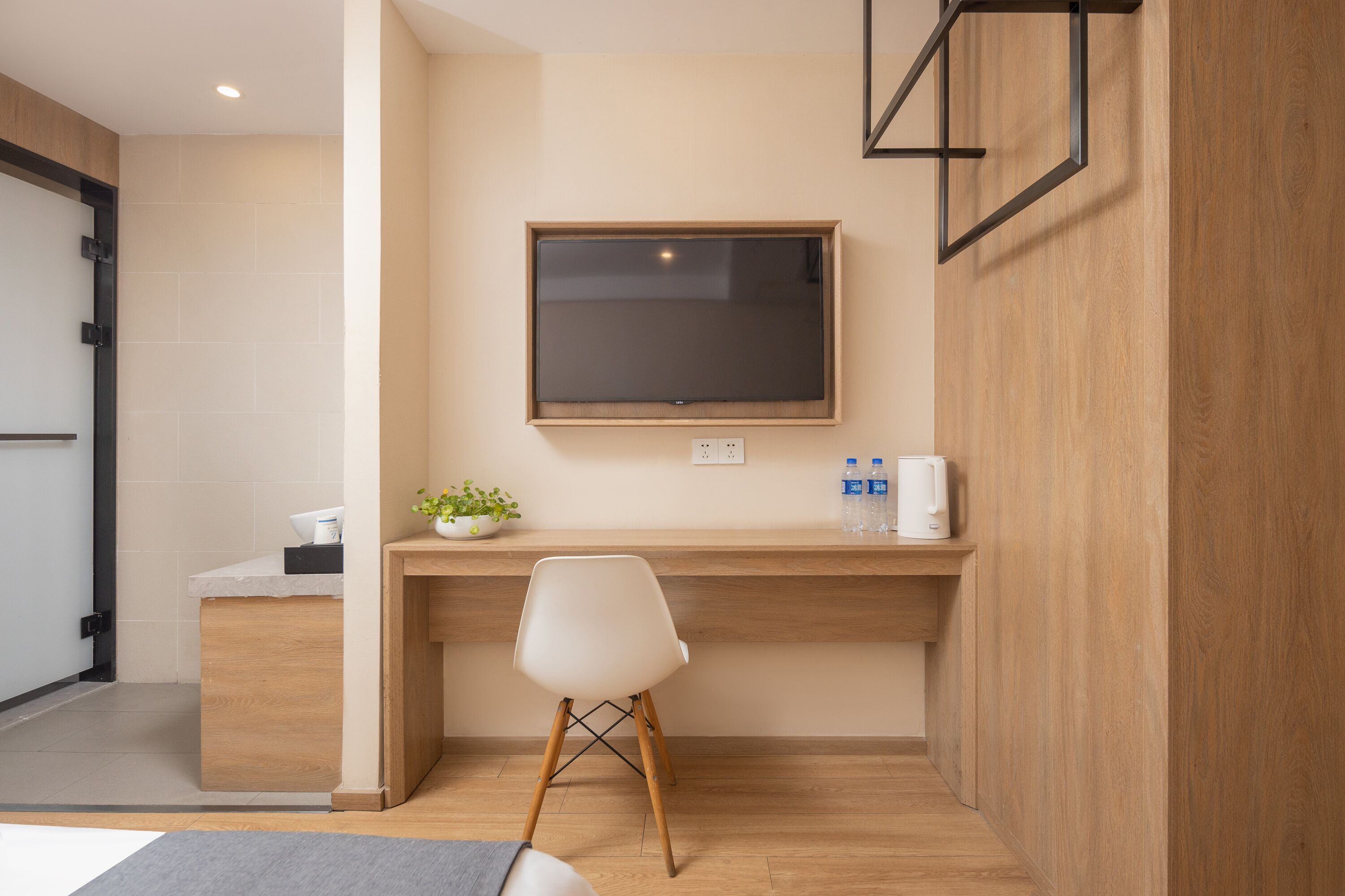 Economy Double Room Single Use | Premium bedding, memory foam beds, desk, laptop workspace