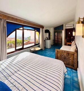 Panoramic Double Room, Mountain View | In-room safe, laptop workspace, blackout drapes, iron/ironing board - Riad Dar Meziana  (Chefchaouen)