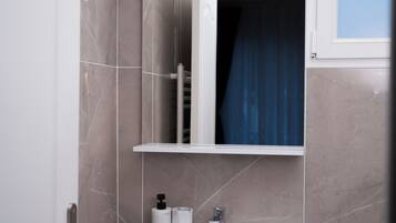 Comfort Double Room, City View | Bathroom | Shower, hair dryer, towels, soap