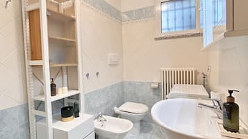 Shower, bidet, towels