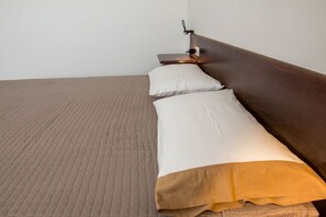 1 chambre, fer et planche à repasser, lit parapluie