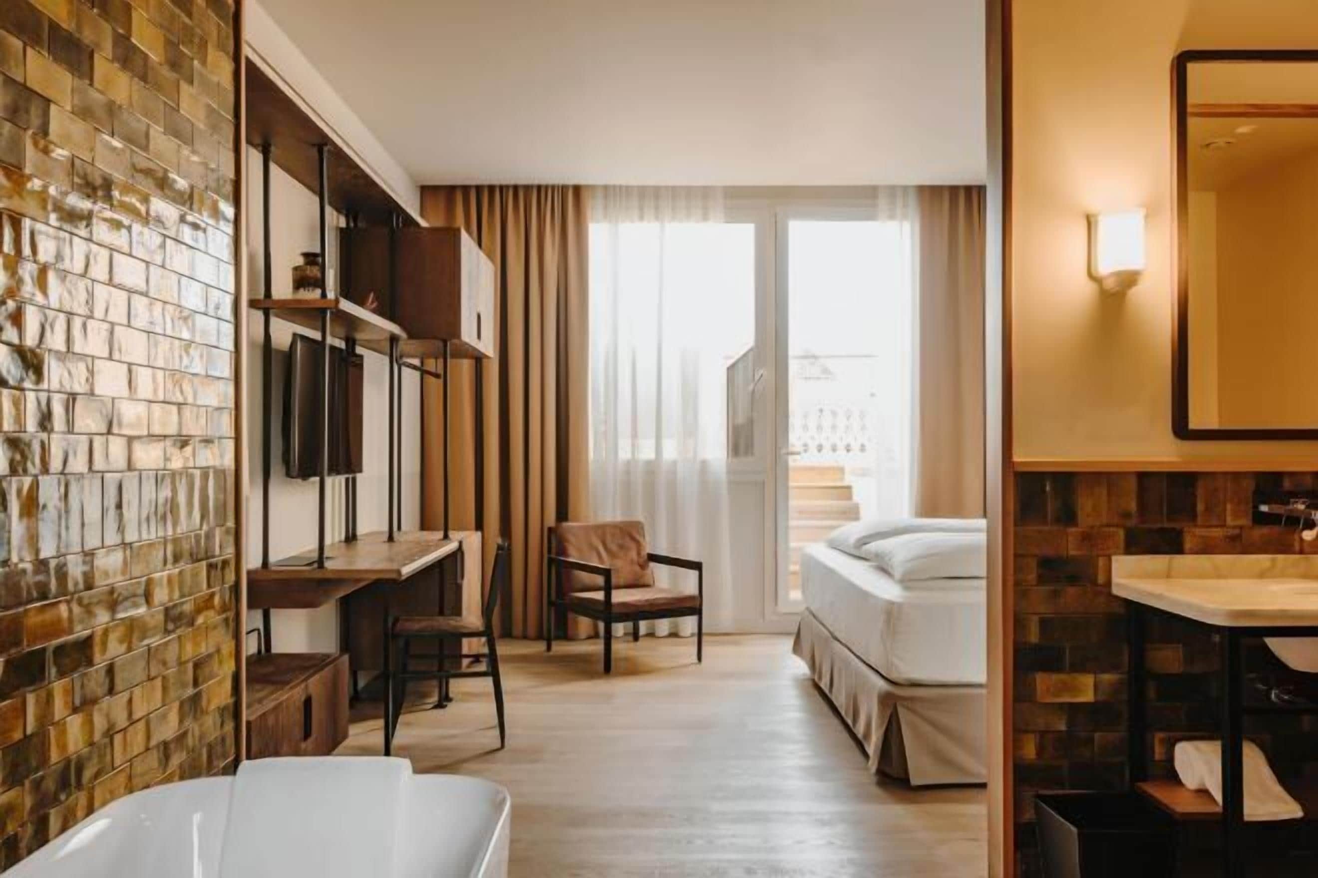 Premium bedding, down duvets, in-room safe, desk