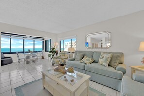 TV - Beachfront 3B/2B Sandarac Vacation Condo 702A. Direct gulf view! (Fort Myers Beach)