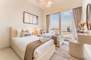 2 bedrooms, in-room safe, iron/ironing board, free WiFi - High-Floor Luxury 2BR with Full Burj Khalifa and Fountain Views (Dubai)