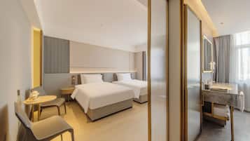 Superior Double Room, Courtyard View | Desk, laptop workspace, free WiFi