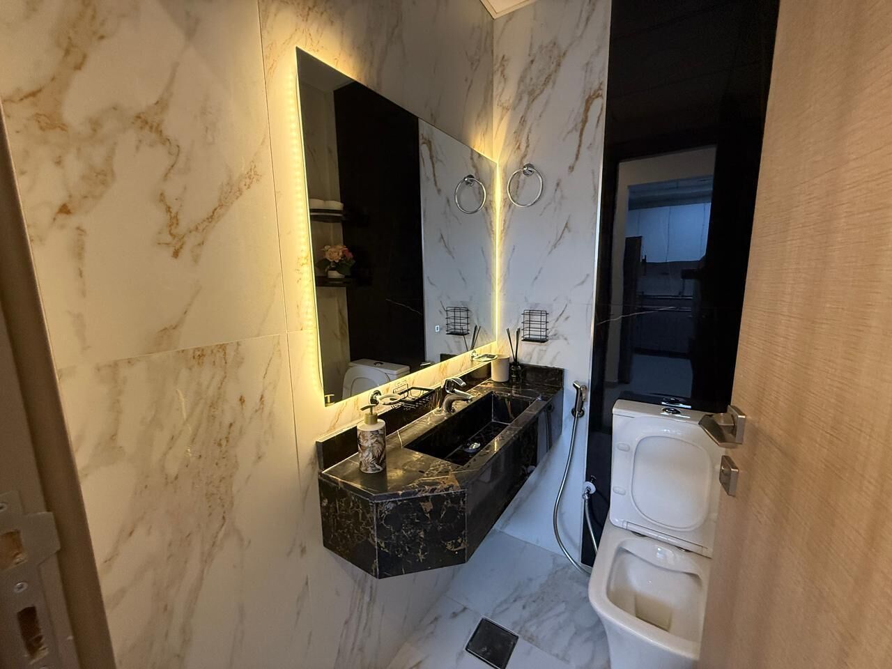 Towels, soap, toilet paper