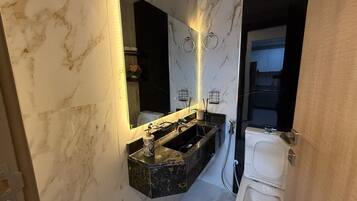 Towels, soap, toilet paper