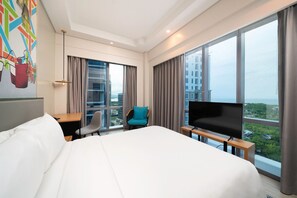 In-room safe, blackout curtains, free WiFi, bed sheets - MCollection - Mactan Island Stay Near Beach and Airport (Lapu-Lapu)