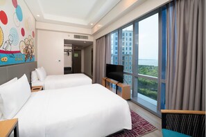 Deluxe Twin Room, Sea View | In-room safe, blackout curtains, free WiFi - Mactan Island Stay Near Beach  (Lapu-Lapu)
