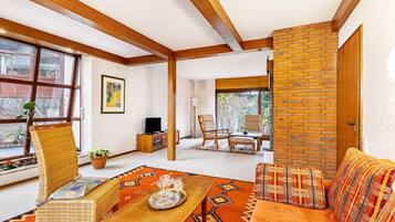 TV, fireplace, stereo