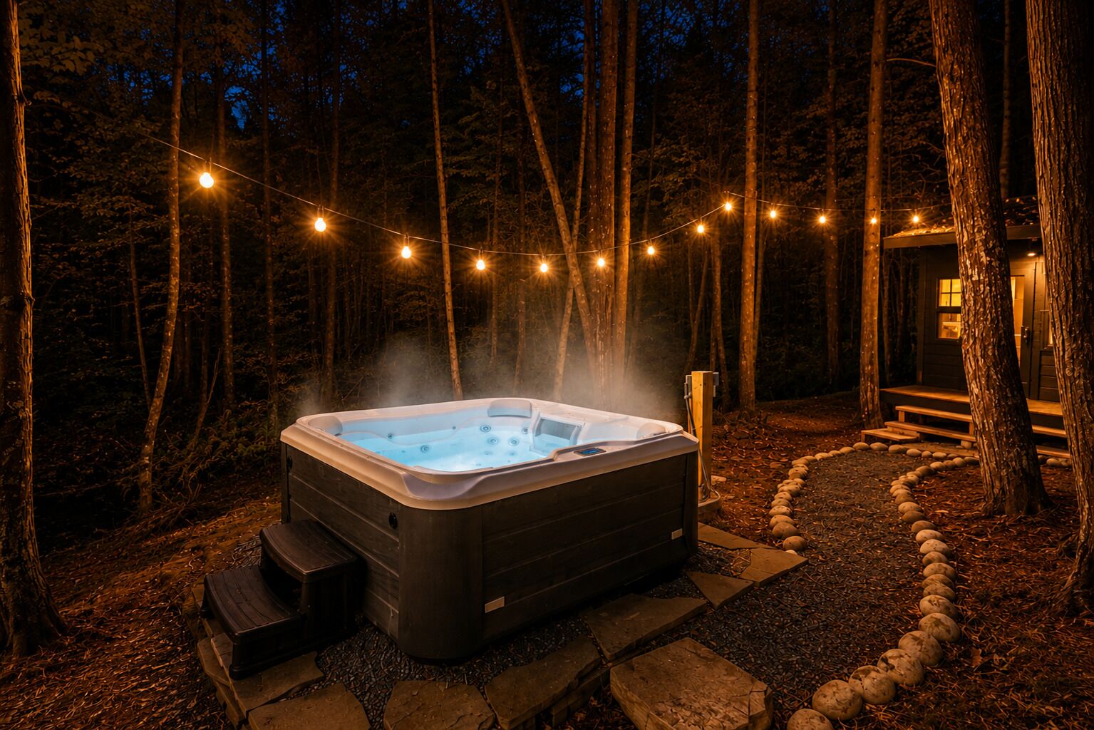 Outdoor spa tub