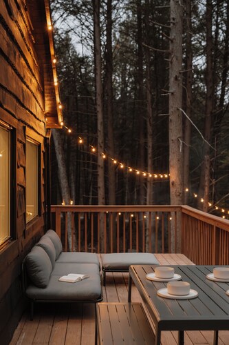 Creekside Modern Cabin Sauna Hot Tub Niksen Den