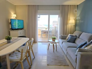 Living area - Duplex Penthouse with Ocean and City Views – A114 (Mijas Costa)