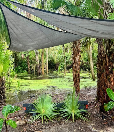 Property grounds. Gator Island Florida Glamping-2 Furnished Gazebos on the St. Lucie River-NEW!