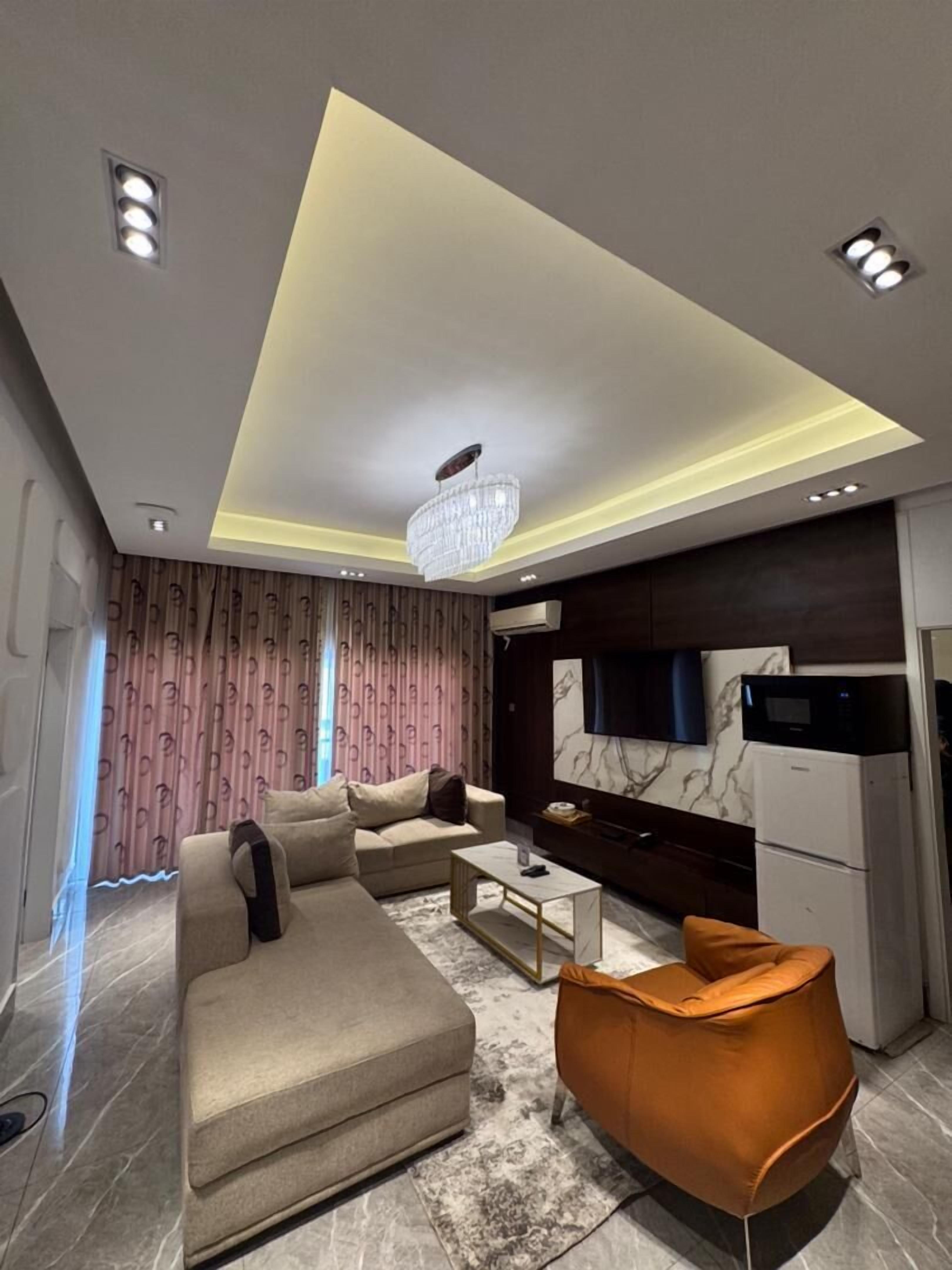 Luxury Apartment | Living area | 6-inch LED TV with satellite channels, Netflix, streaming services