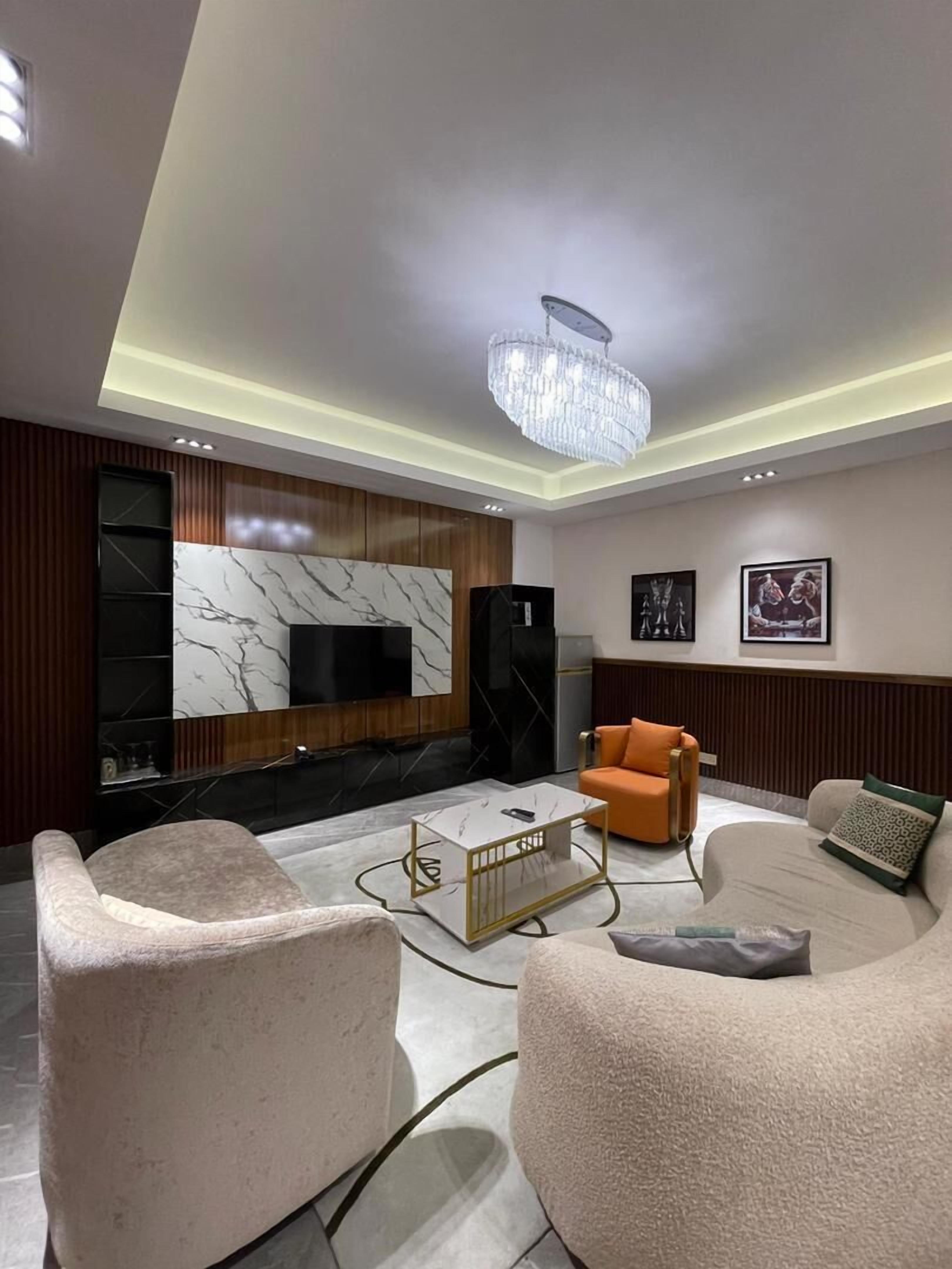 Luxury Apartment | Living area | 6-inch LED TV with satellite channels, Netflix, streaming services