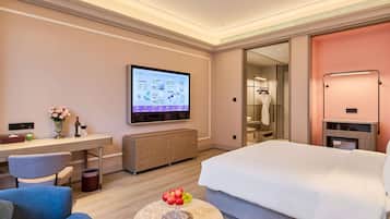 Premium bedding, down duvets, free minibar, individually decorated