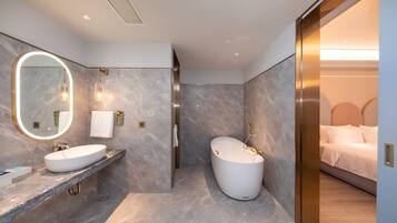 Hair dryer, bathrobes, slippers