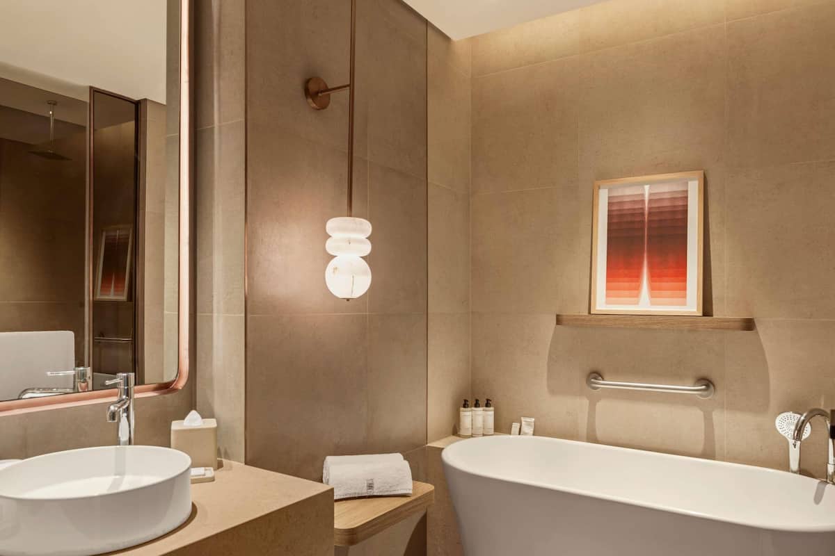 Free toiletries, hair dryer, bathrobes, slippers