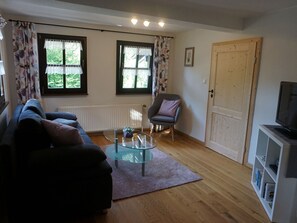 TV, DVD player, stereo