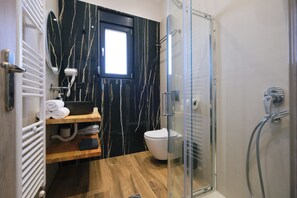 Apartment, 2 Bedrooms, Balcony, Beach View | Bathroom | Slippers - Amari stone apartments (Lemnos)