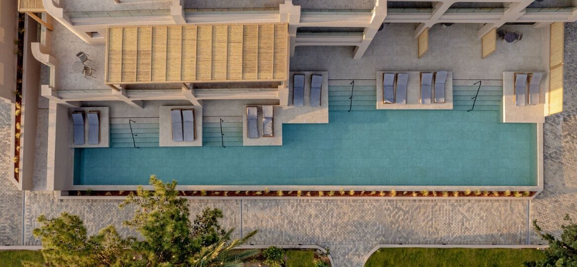 Double Room with Sea View and Sharing Pool | In-room safe, blackout drapes, free WiFi