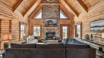 Smart TV, fireplace, video games, table football