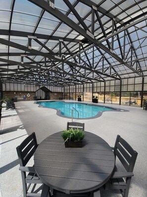 Indoor pool, a heated pool - Near Pigeon Forge, Amazing Mountain Views, w/Hot Tub, Arcade, Pool, (Sevierville)